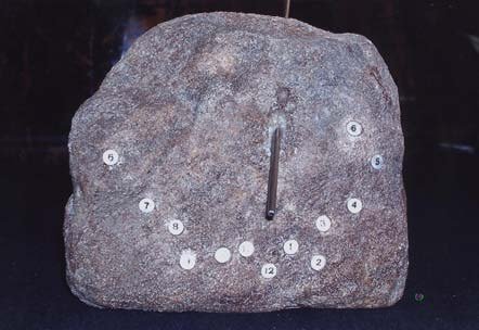 Rellotge sobre una pedra bonyeguda